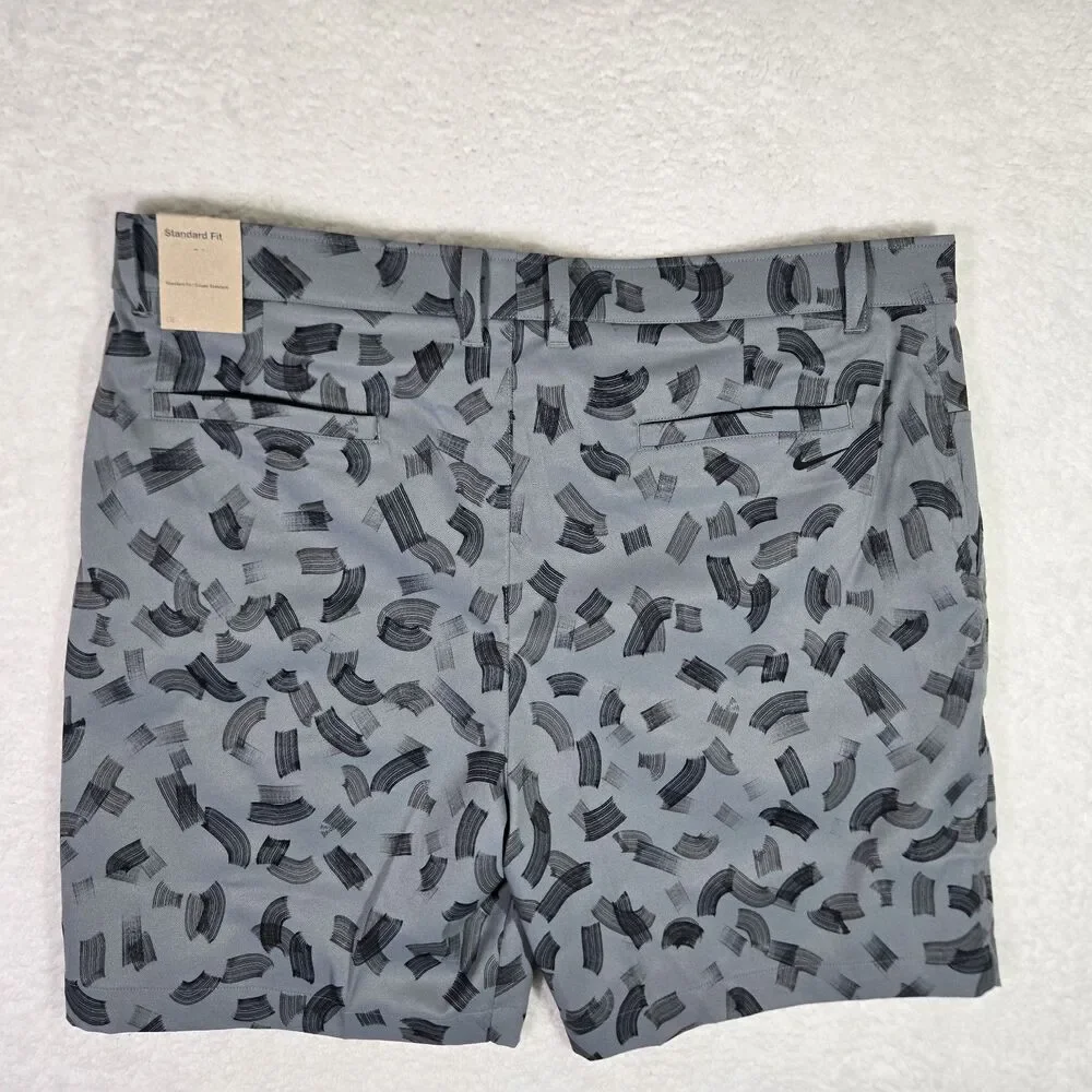Nike Golf Repel Shorts Mens 40 Smoke Grey Black Brushstroke Print FD5725-070 NEW